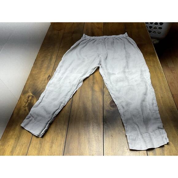 Bryn Walker Pants Womens Size Large Off White Stretch Waist Linen - Picture 2 of 9